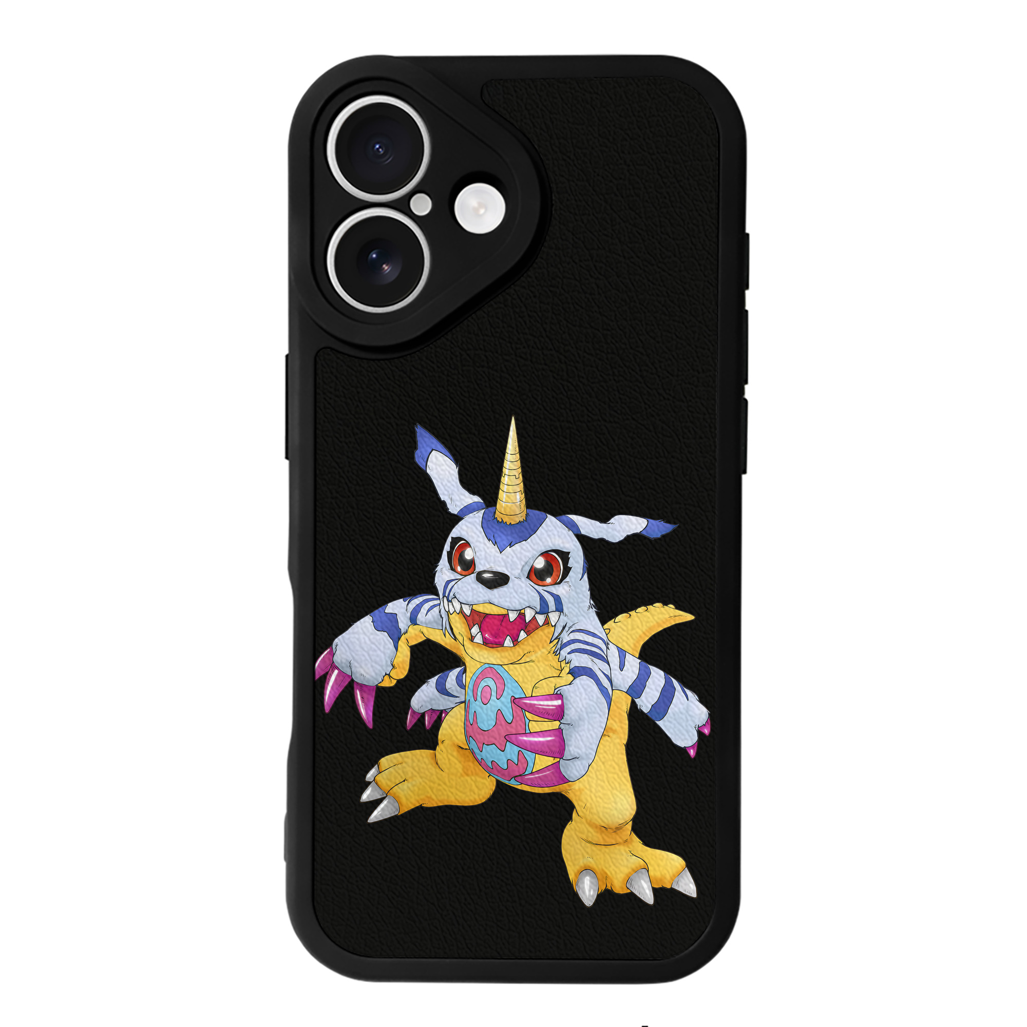 （画像用） Digimon デジタルモンスター/デジモン 【iPhone 16シリーズ対応】シリコンスマホケース（レザー調） 材質：シリコン